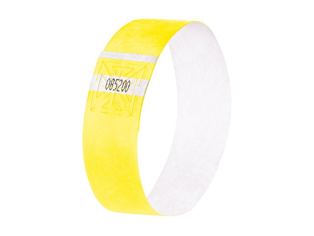 Event armbånd Sigel super blød 255x25mm fluorescerende gul 120 stk.