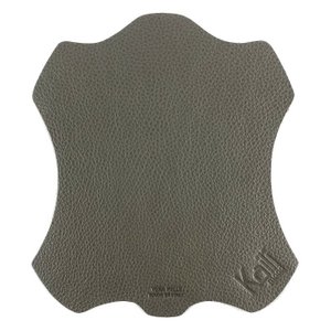 K0001FB | In Italien hergestelltes Mauspad aus echtem Vollnarbenleder mit Dollar-Maserung – graue Farbe – Maße: 20 x 23 cm – Verpackung: TNT-Schlauchbeutel