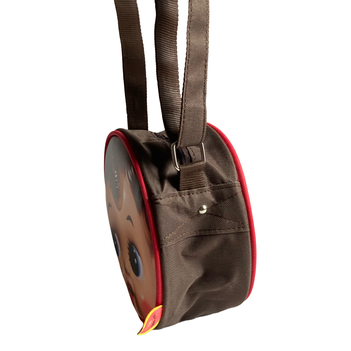 Shoulderbag round - retro doll head