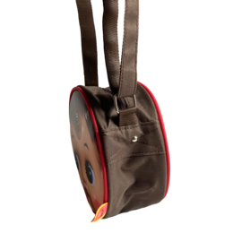 Shoulderbag round - retro doll head