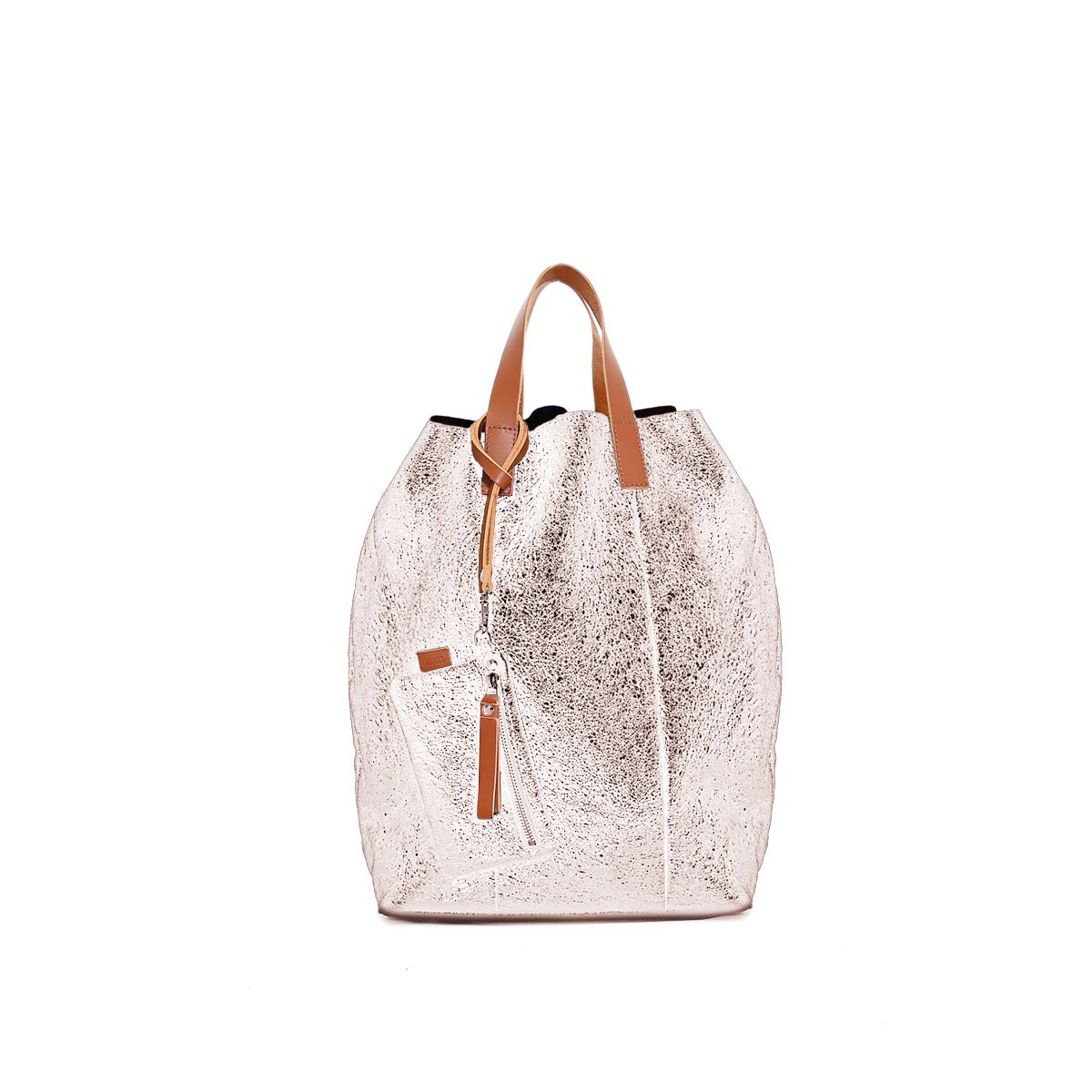 Borsa tote grande Linda oro rosa metallizzato