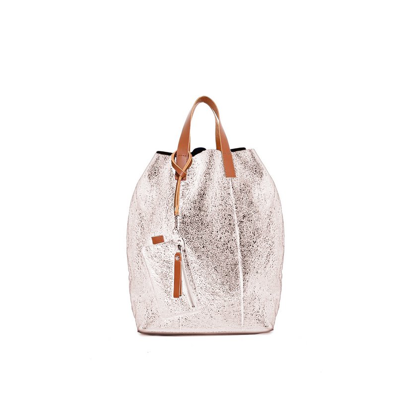 Borsa tote grande Linda oro rosa metallizzato