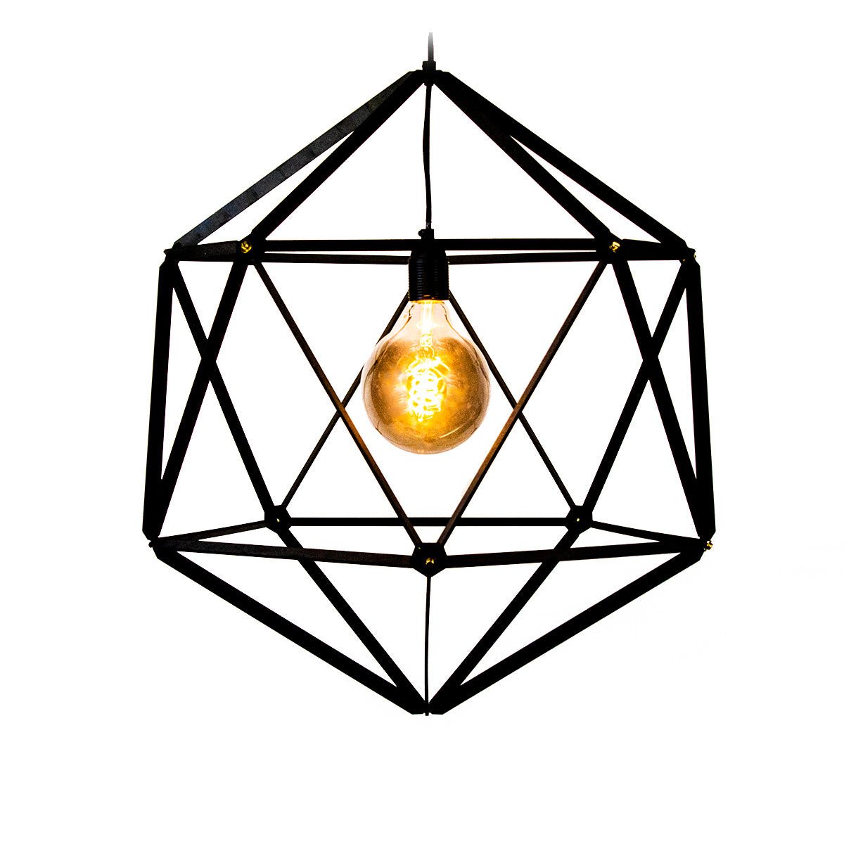 Icosy geometric hanging lamp black