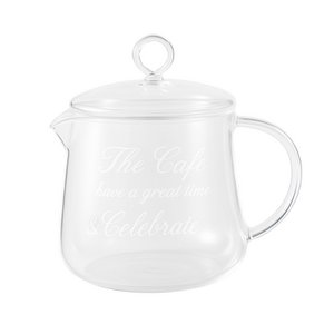 Double wall teapot with inscription