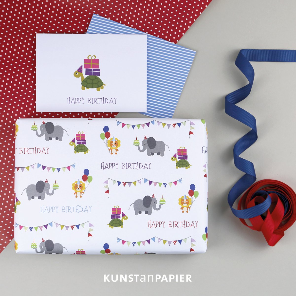 Geschenkpapier Tiere Max