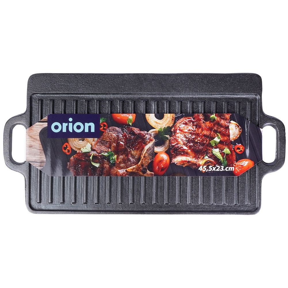 Grillplatte Gusseisen doppelseitige Litina 45,4x23 cm