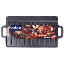 Placa de parrilla Litina de hierro fundido de doble cara 45.4x23 cm