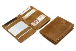 Wallet Cavare Coin Pocket Brushed Cognac