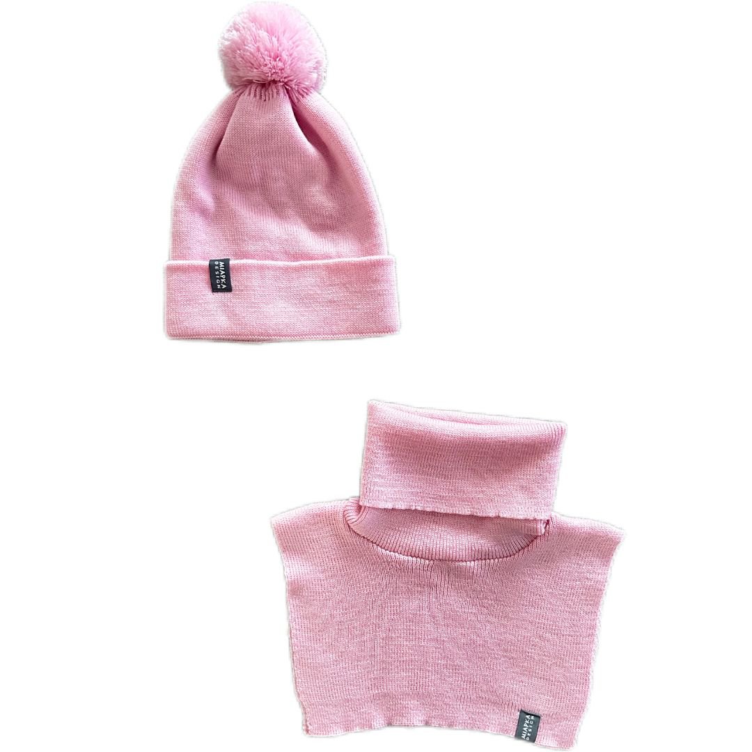 enfants 100% écharpe hivernale en laine mérinos, rose