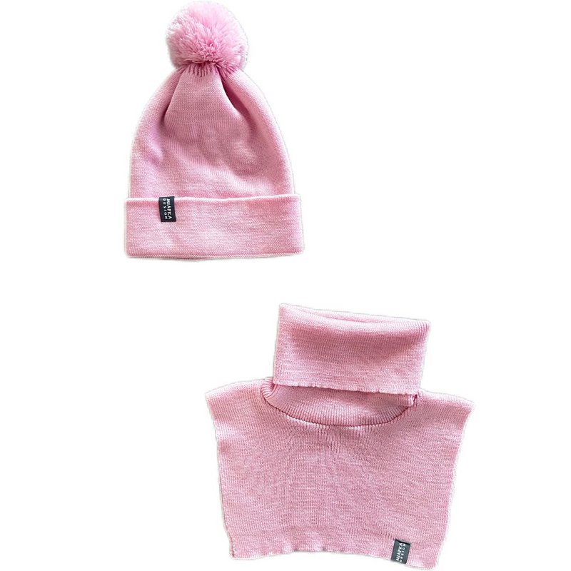 børn 100% merino uld vintertørklæde, lyserød