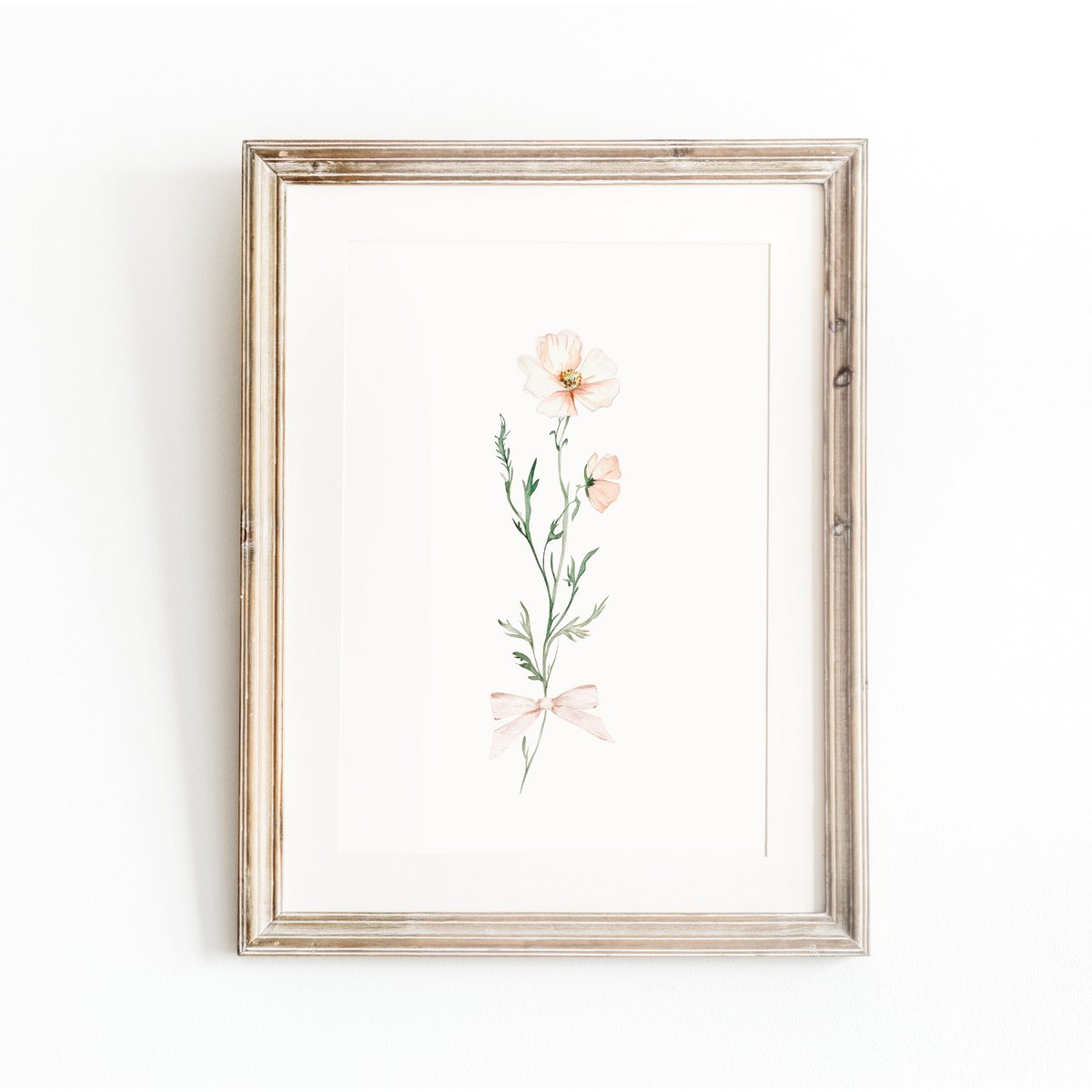 Fleurs de printemps rougines avec arc, affiche de fleurs sauvages roses, imprimé bouquet de fleurs sauvages, imprimé pépinière florale, affiche botanique, affiche de fleur, imprimé pépinière floral, affiche de fleurs sauvages, affiche de pépinière fl