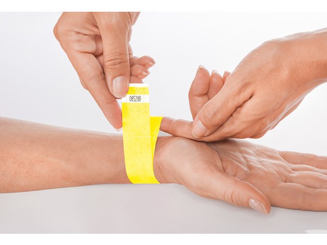 Event armbånd Sigel super blød 255x25mm fluorescerende gul 120 stk.