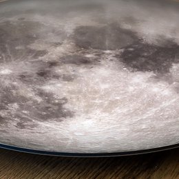 Círculo de pared Luna Llena - cuadro redondo - círculo de pared