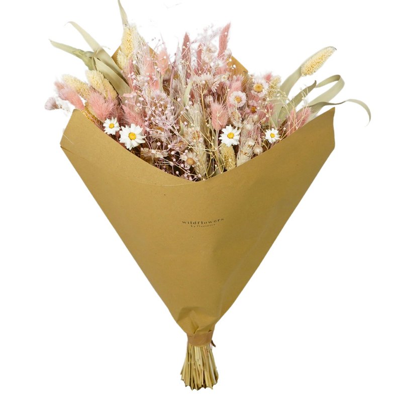 Klassischer Trockenblumenstrauß – Rouge