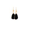Earrings with resin pendant black / gold