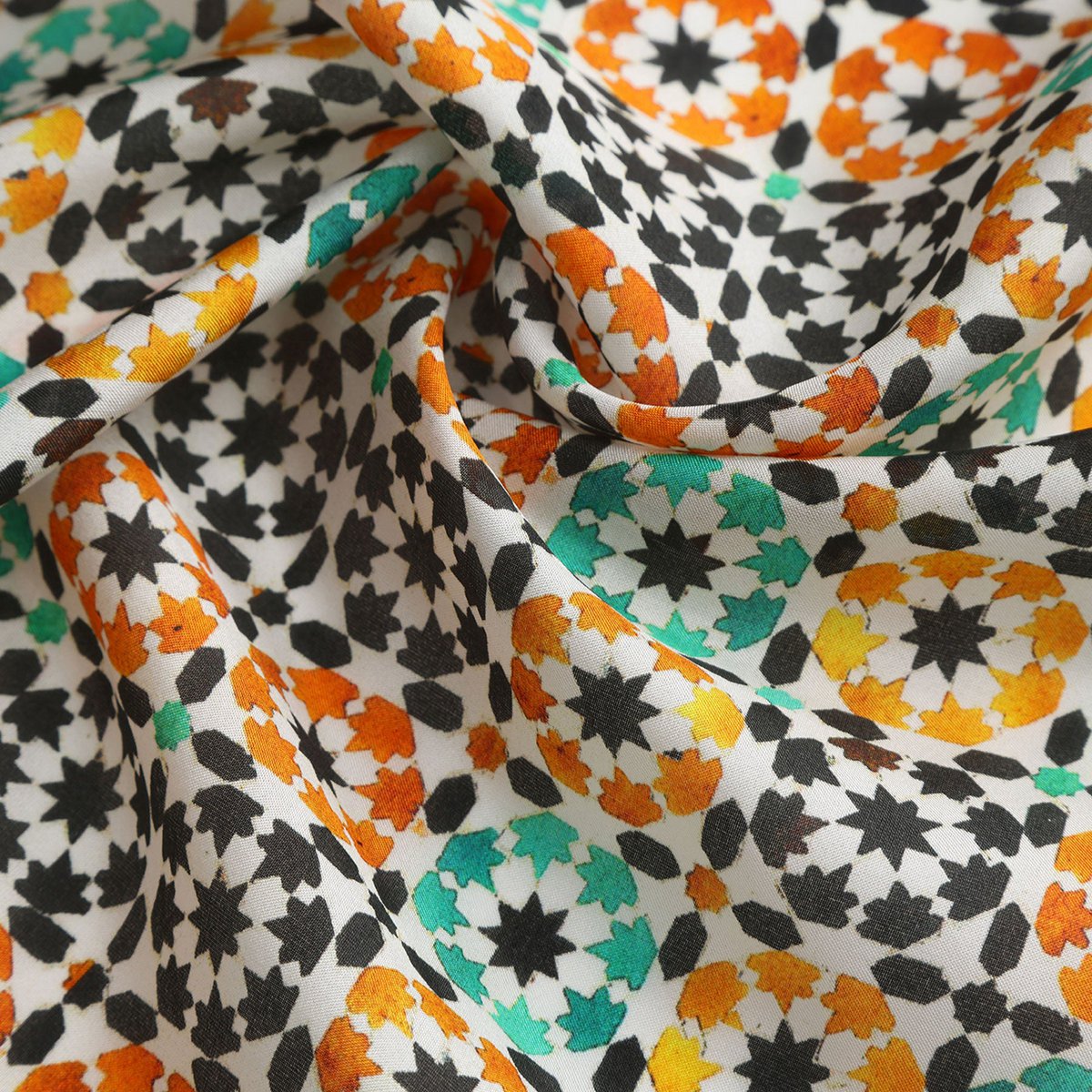 Green Square Silk Scarf Sabika