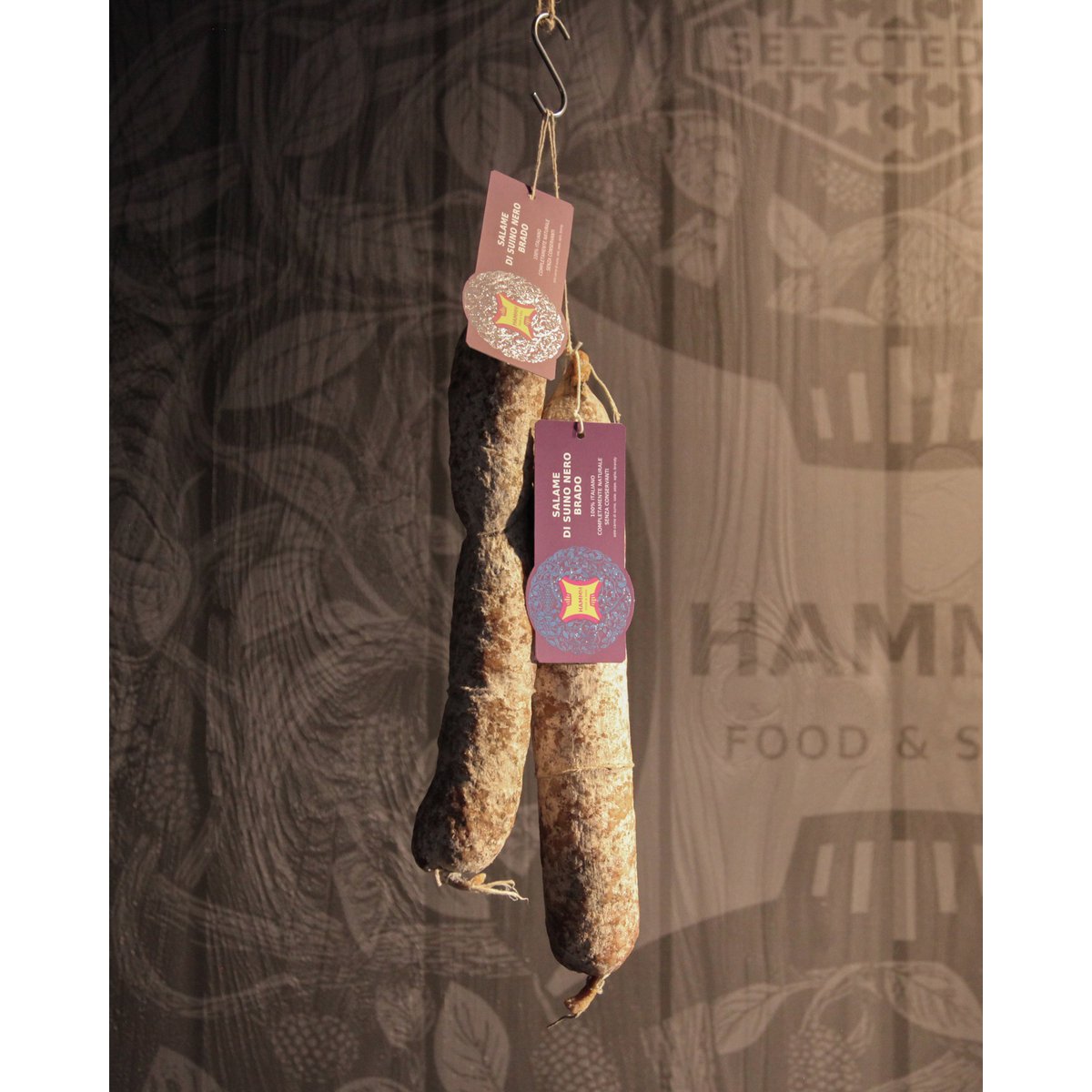 🇮🇹 Wild Umbrian black pig salami - seasoned artisanal salami