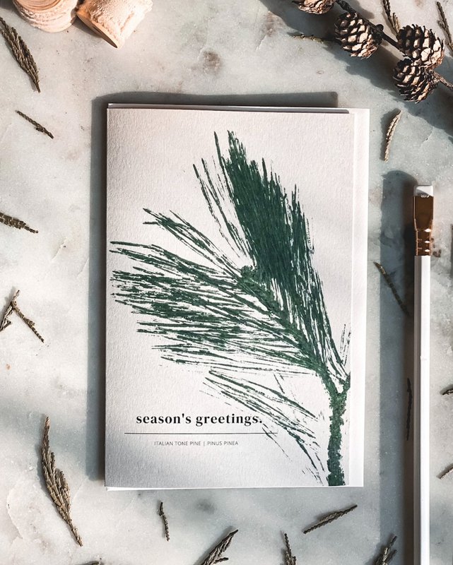 Grüße der Saison - Weihnachts- / Winter -Botanische Karten - von Natur inspirierte Karten