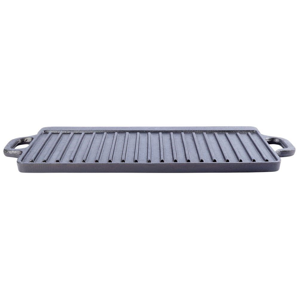 Grillplatte Gusseisen doppelseitige Litina 45,4x23 cm