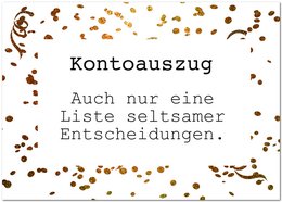 Postkort "Kontoauszug"