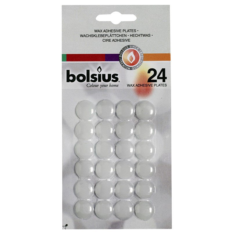 Bolsius Klebewachs-Rundblister, Blister mit 24 Stück