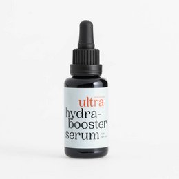 Hydrabooster Serum 30ml, a toner product in a clear glass bottle with a dropper. The product is designed to hydrate and boost skin.