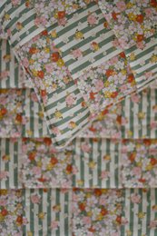 Set di biancheria da letto trapuntata in cotone per bambini "Green Garden" - Progettazione patchwork, piccole dimensioni