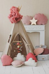 Tipi- und Mattenset „Natural Linen“