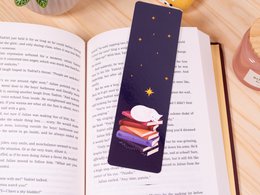 Slapende kat TBR gelamineerd bladwijzer