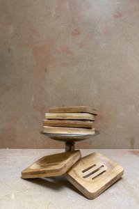 Bamboo rectangular soap dish Les Douceurs d'Anita