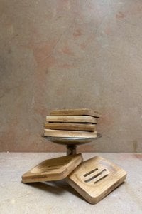 Bamboo rectangular soap dish Les Douceurs d'Anita
