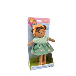 Stof Doll '' Martha '' med kjole til at sætte på og tage af, 22 cm