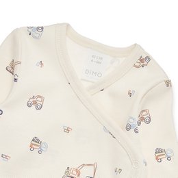 Babyoverslagrompertje lange mouwen - interlock - beige