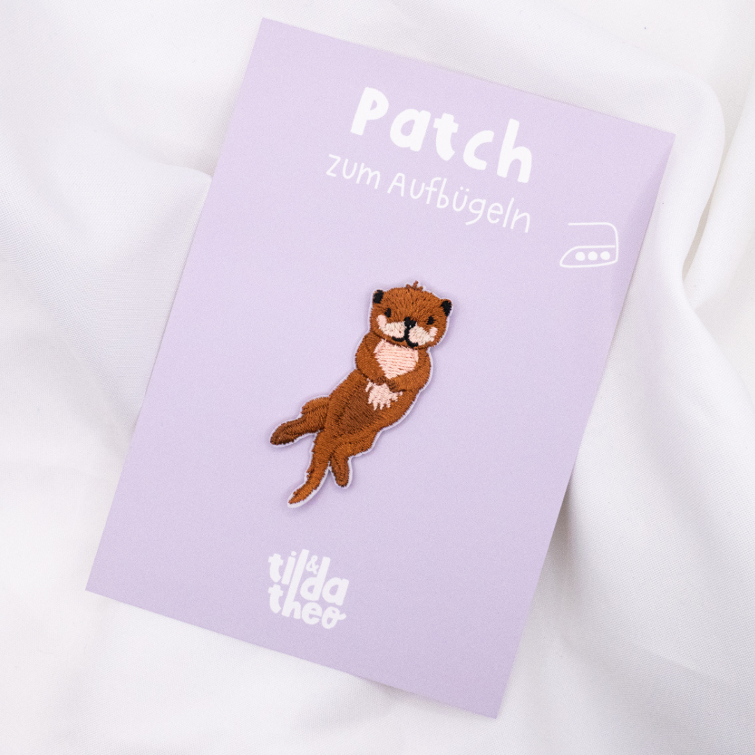Patch Otter Patch Cute Animal Patch Shirt Print - Kids Gift Shirt Decorate Iron On Patch Otter Gift