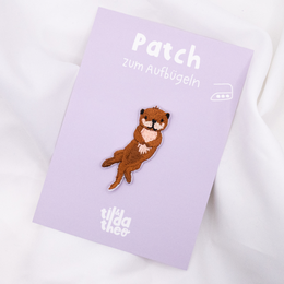 Patch Otter Patch Cute Animal Patch Shirt Print - Kids Gift Shirt Decorate Iron On Patch Otter Gift