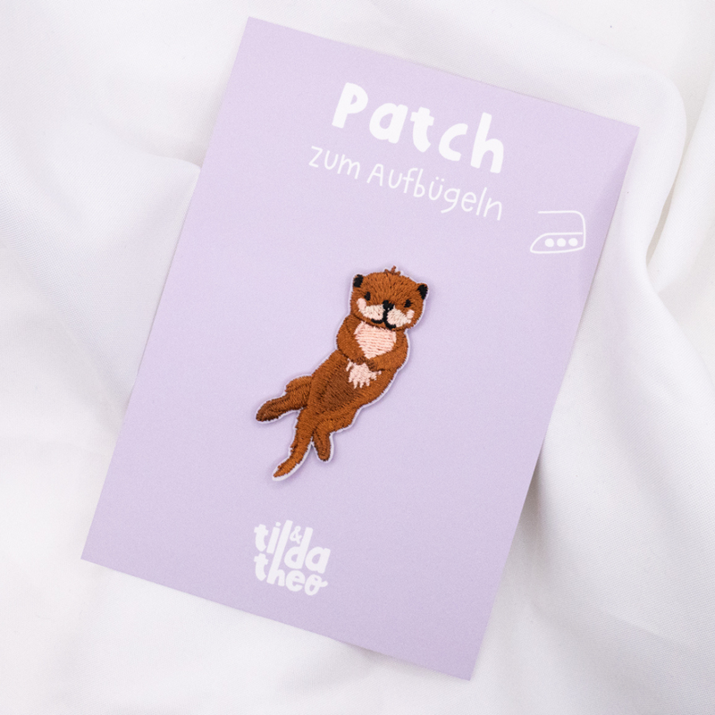 Patch Otter Patch Cute Animal Patch Shirt Print - Kids Gift Shirt Decorate Iron On Patch Otter Gift