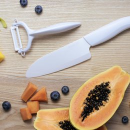 HVID GEN keramisk santoku kniv, klinge: 14 cm