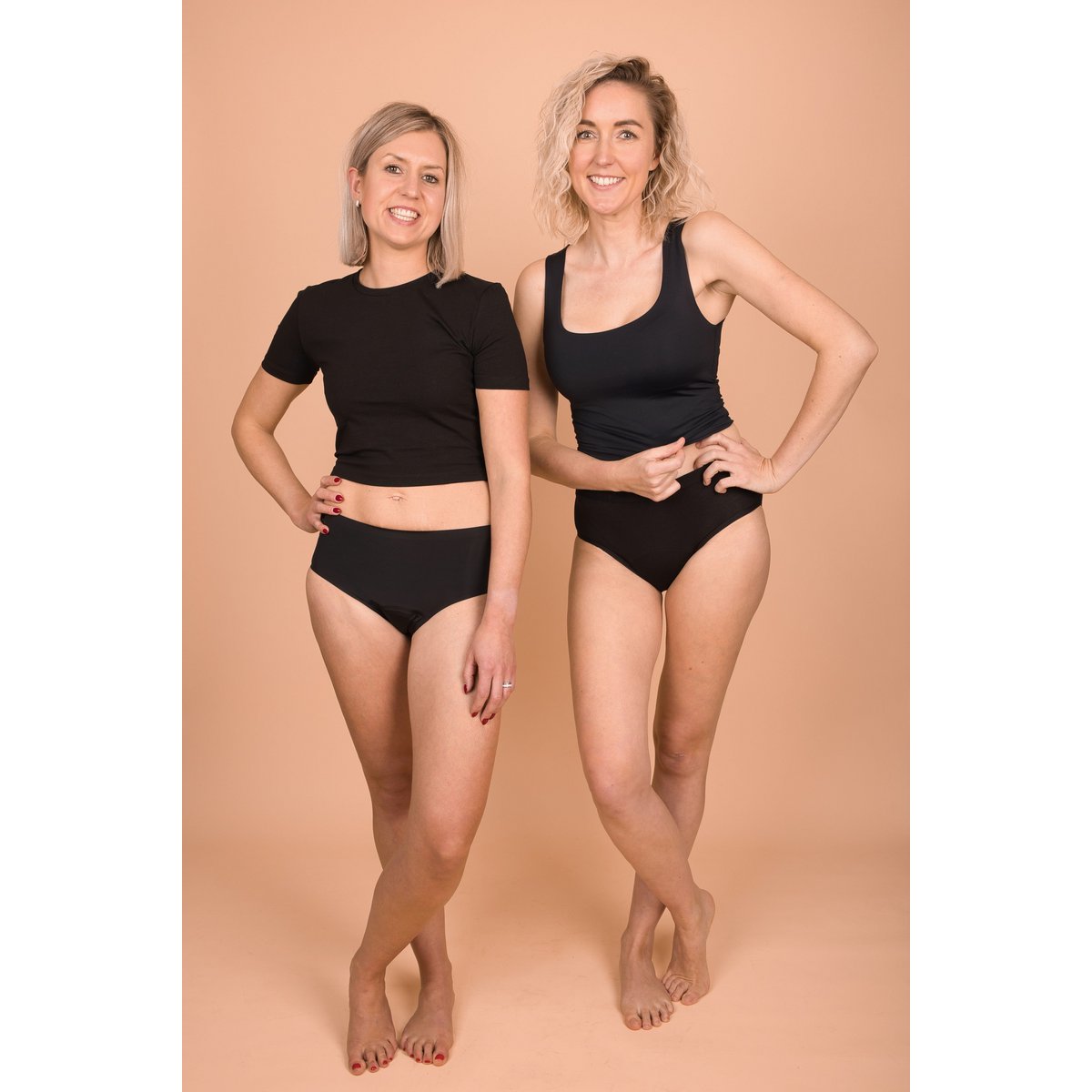 Emmy sømløs menstruation glide sort