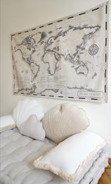 Cotton world map for children "Civilisational achievements"