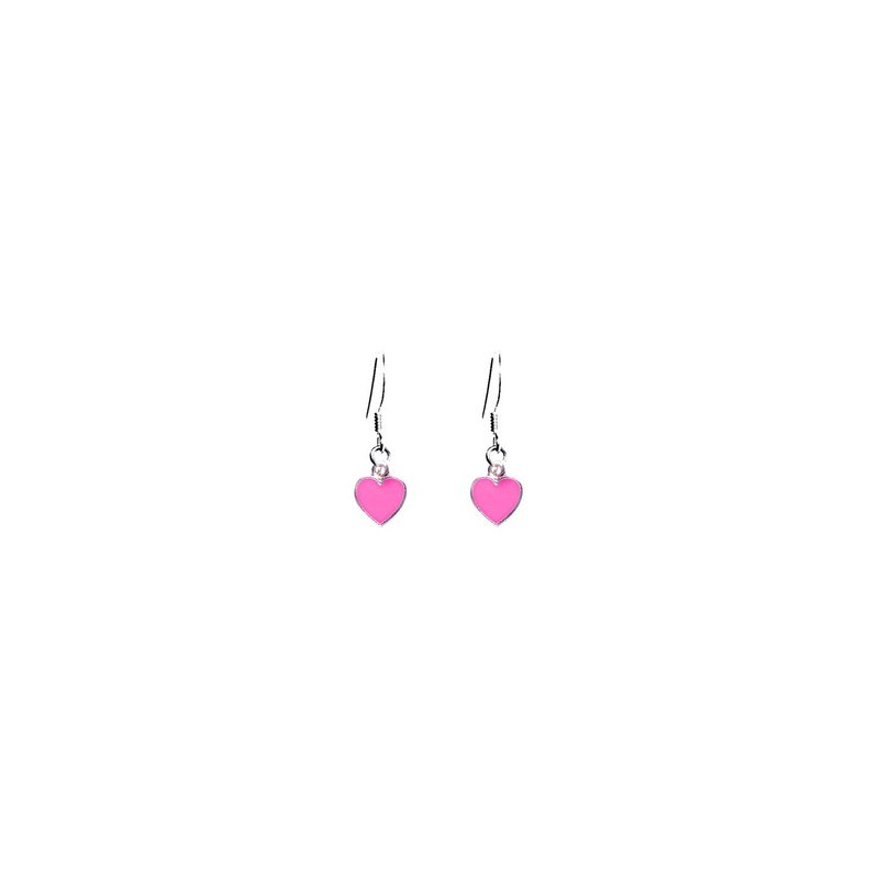 Rose Pink Hearts øreringe, spillekort inspireret Queen of Hearts