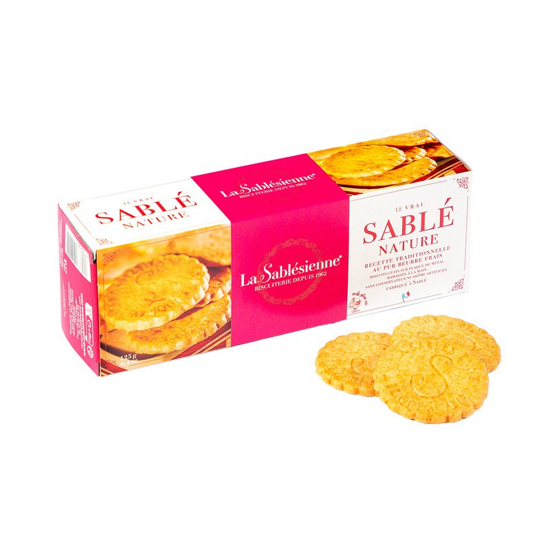 Plain shortbread cookies - 125 g cardboard box