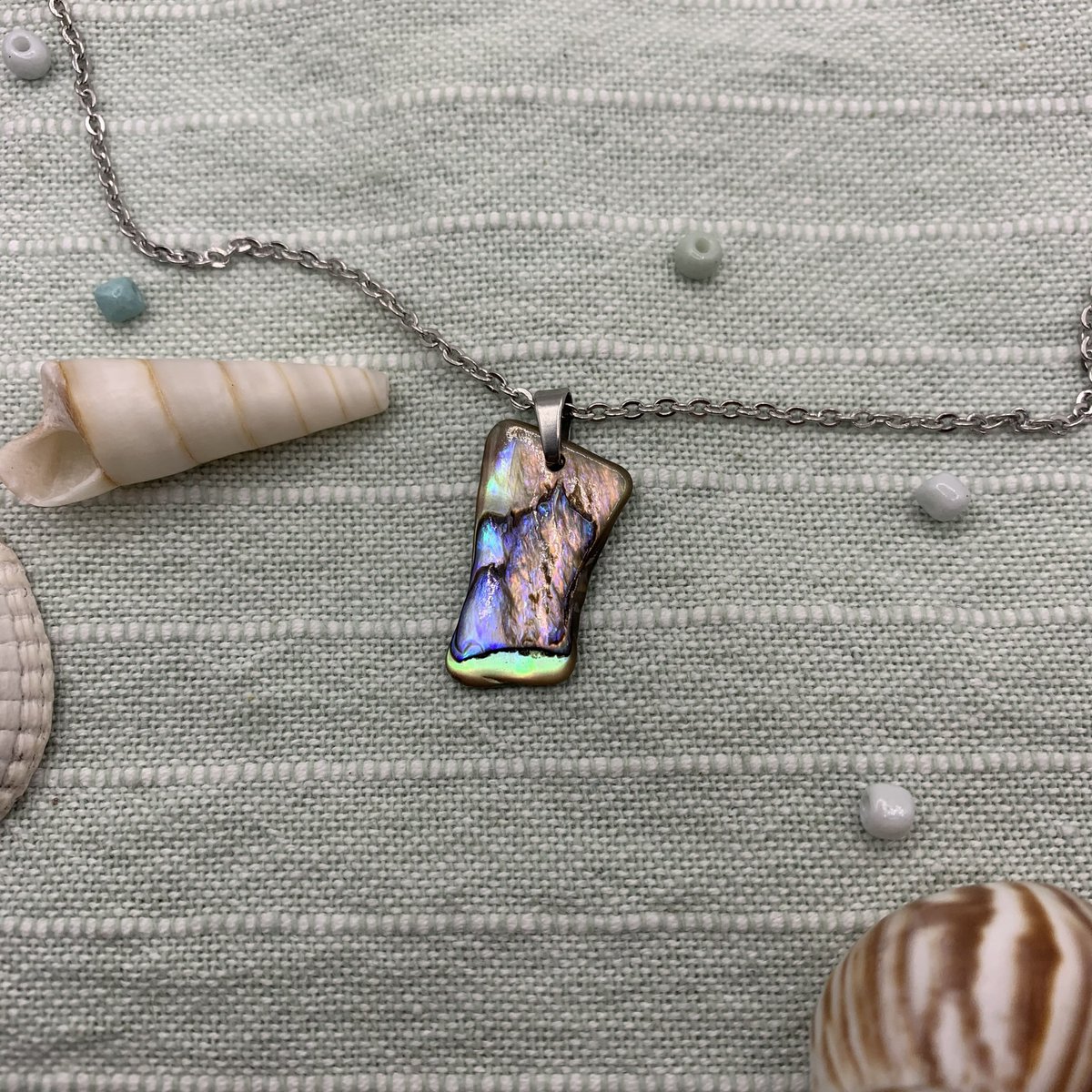 Collier coquillage | Paua 40 cm meilleur surfeur amoureux de l'océan bijoux naturel et coloré