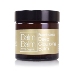 A deep cleansing balm with frankincense, a natural and organic facial cleanser for all skin types.