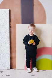 Bio Pullover " Lemon" Dunkelgrau