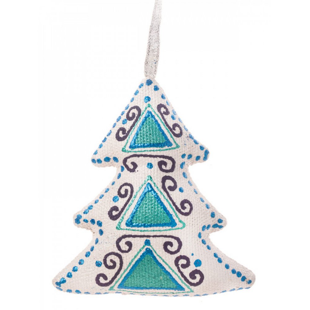A silver and emerald christmas tree