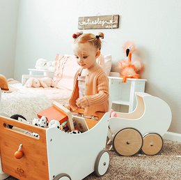Kinderfeets 2-in-1 Houten Toy Box Wit