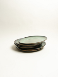 Evora dinner plate green x 6
