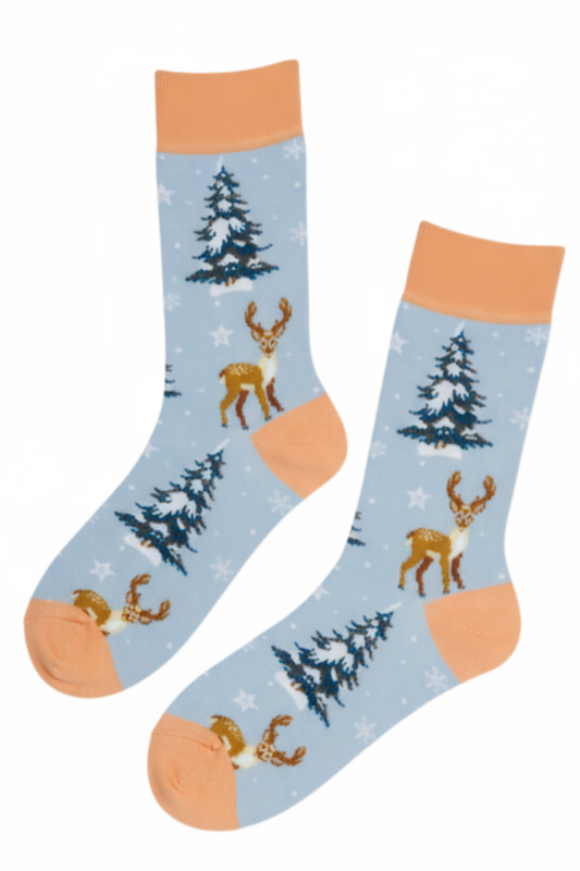Calcetines navideños BAMBI celeste