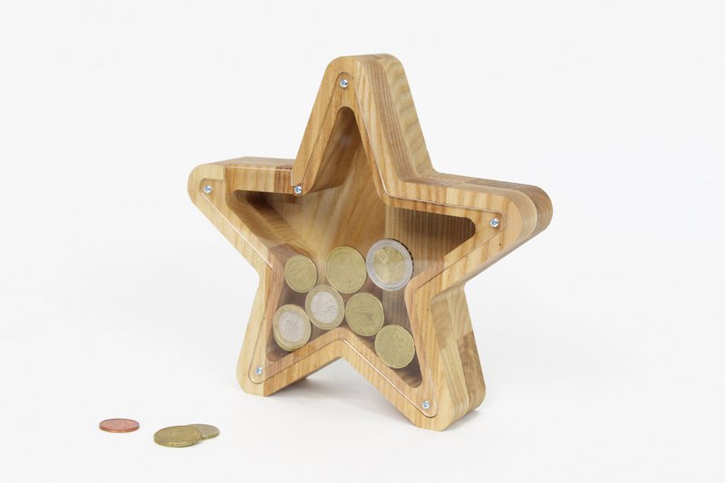 Spargris, Wooden Star sparegris