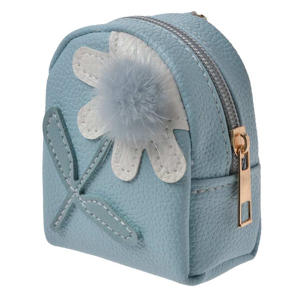 Schlüsselanhänger kleine Tasche Blaues Synthetik